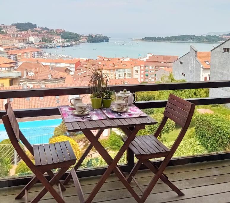 Terraza Y Piscina Con Vistas Espectaculares Al Mar Parking Cubierto Apartment San Vicente De La Barquera Exterior foto
