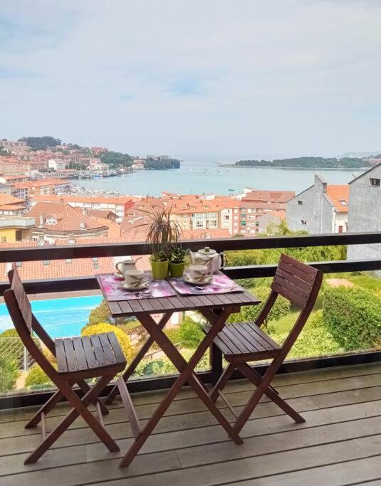 Terraza Y Piscina Con Vistas Espectaculares Al Mar Parking Cubierto Apartment San Vicente De La Barquera Exterior foto